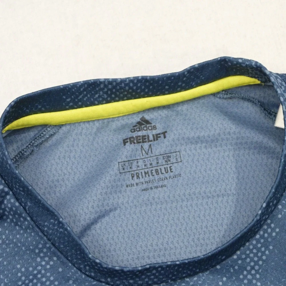 Adidas Freelift Tee Mens Medium Blue Primeblue Activewear‎ Short Sleeve Running